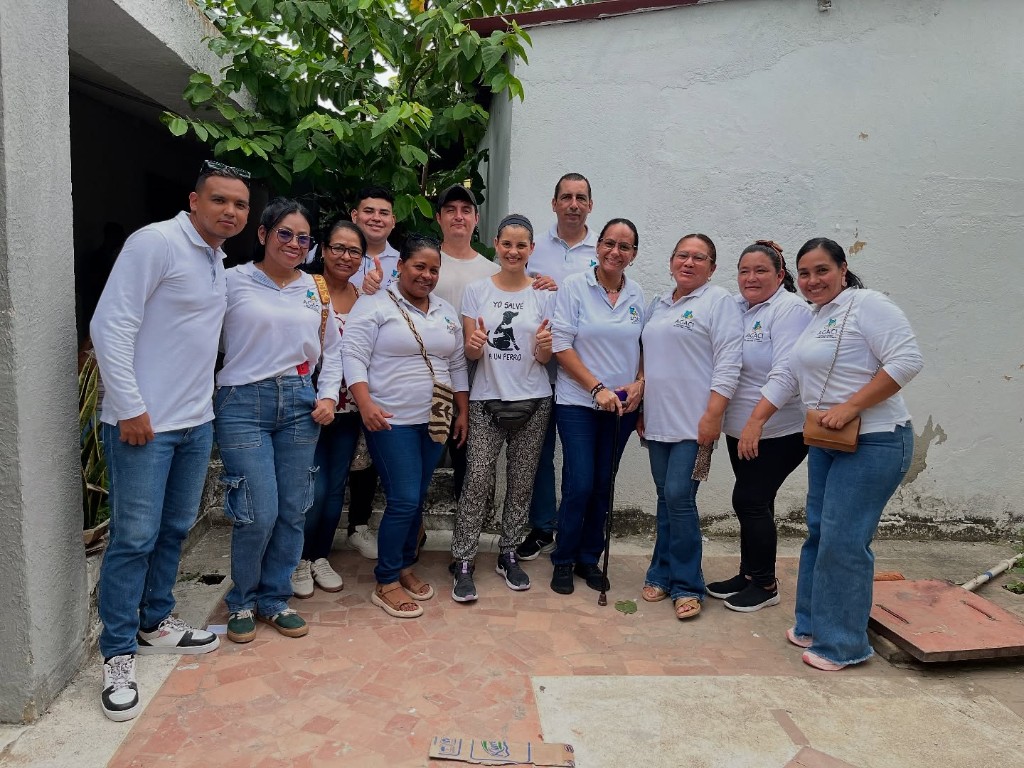 Voluntarios al aire libre